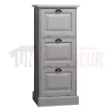 Petit rangement de bureau en pin massif ou meuble classeur - Burrington