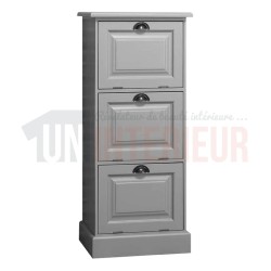 Petit rangement de bureau en pin massif ou meuble classeur - Burrington