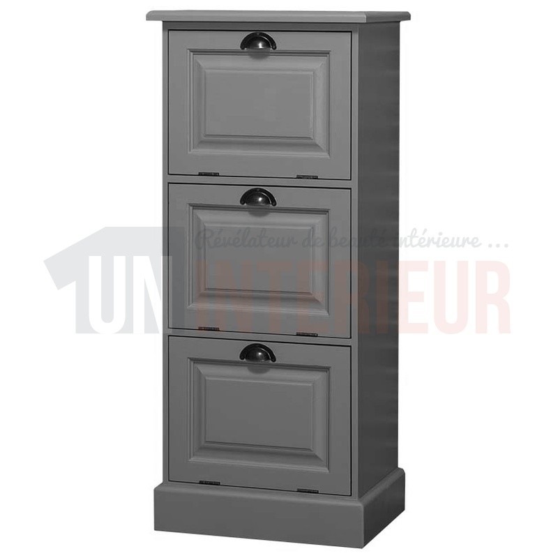 Petit rangement de bureau en pin massif ou meuble classeur - Burrington