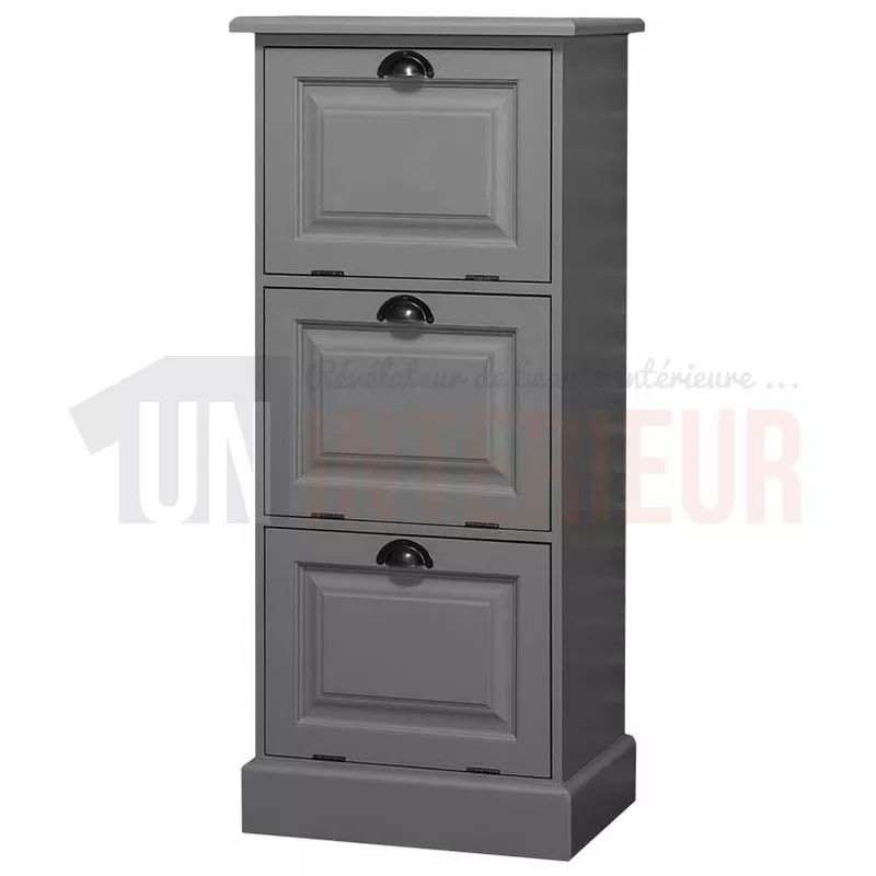 Petit rangement de bureau en pin massif ou meuble classeur - Burrington