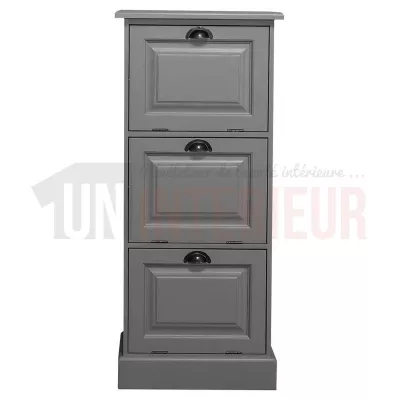 Petit rangement de bureau en pin massif ou meuble classeur - Burrington