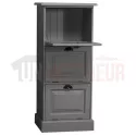 Petit rangement de bureau en pin massif ou meuble classeur - Burrington