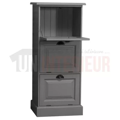 Petit rangement de bureau en pin massif ou meuble classeur - Burrington