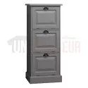 Petit rangement de bureau en pin massif ou meuble classeur - Burrington