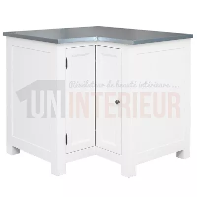 Meuble d'angle rangement de cuisine en pin massif - Straight