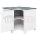 Meuble d'angle rangement de cuisine en pin massif - Straight