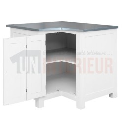Meuble d'angle rangement de cuisine en pin massif - Straight