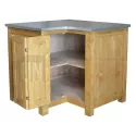 Meuble d'angle rangement de cuisine en pin massif - Straight