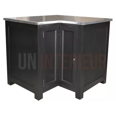 Meuble d'angle rangement de cuisine en pin massif - Straight