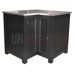 Meuble d'angle rangement de cuisine en pin massif - Straight