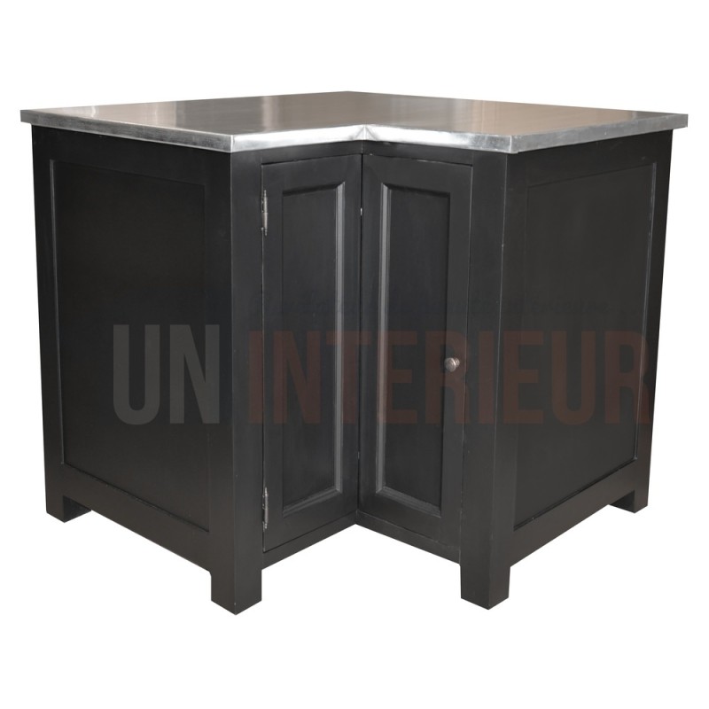 Meuble d'angle rangement de cuisine en pin massif - Straight