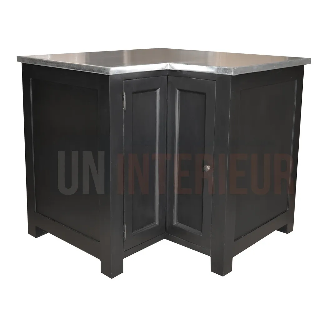 Meuble d'angle rangement de cuisine en pin massif - Straight