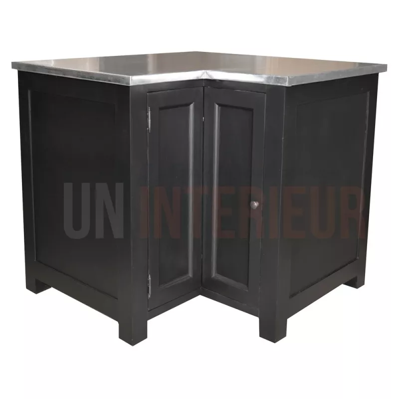 Meuble d'angle rangement de cuisine en pin massif - Straight