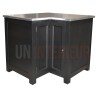 Meuble d'angle rangement de cuisine en pin massif - Straight