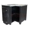 Meuble d'angle rangement de cuisine en pin massif - Straight