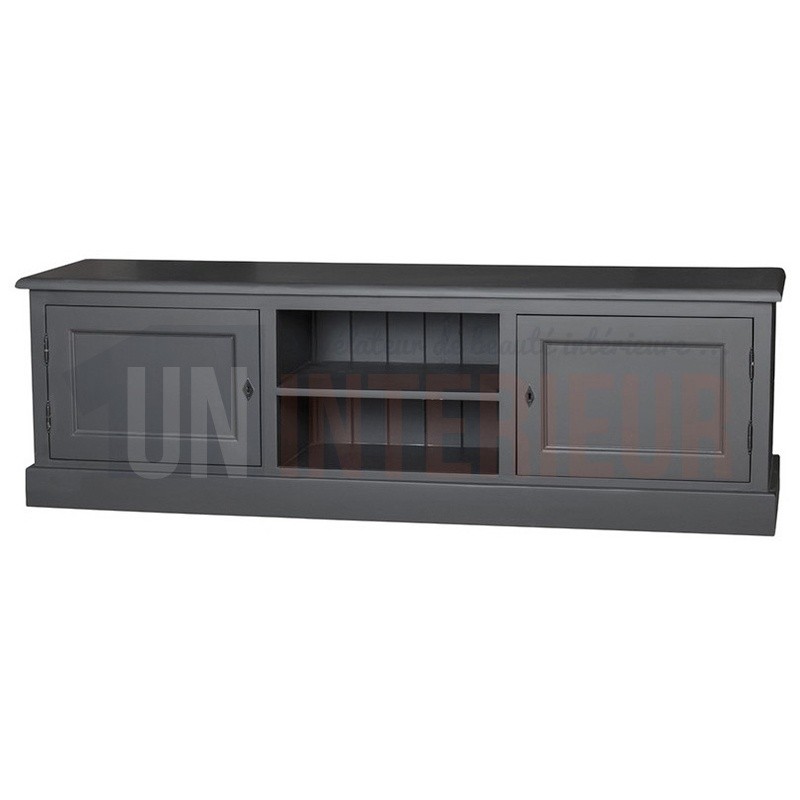 Meuble télévision 180cm en pin massif, 2 portes - Bust