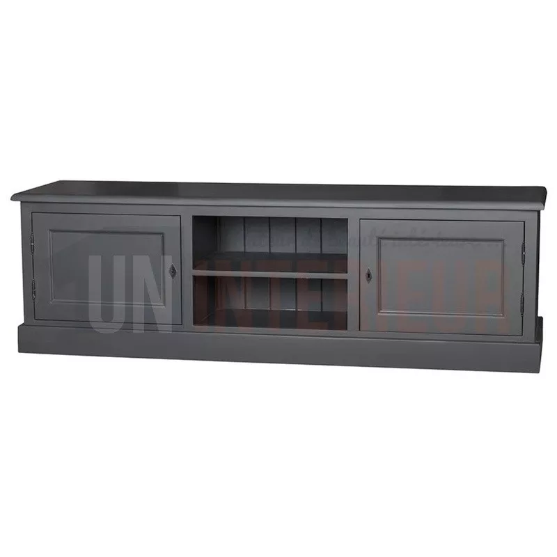 Meuble télévision 180cm en pin massif, 2 portes - Bust