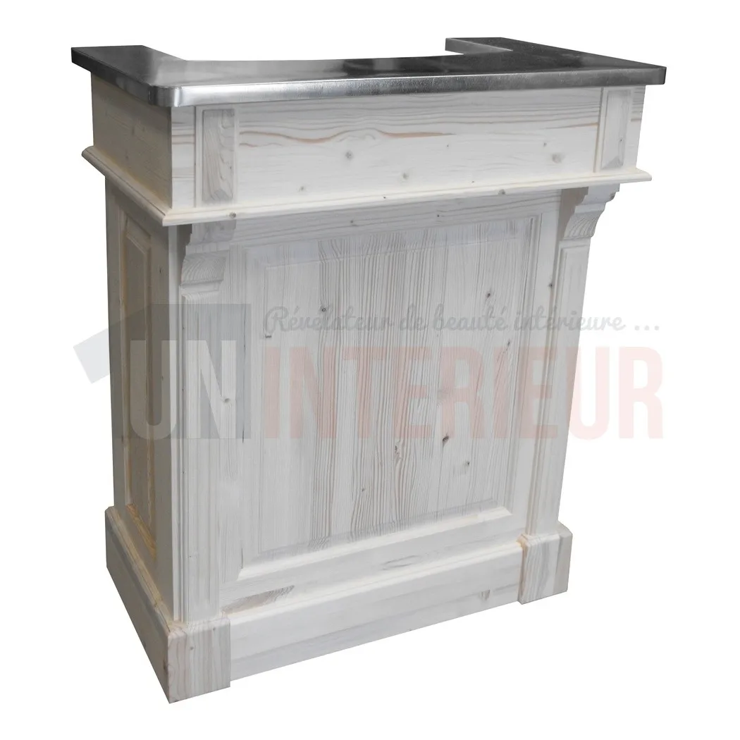 Meuble bar bistrot en pin massif 90cm - Chester