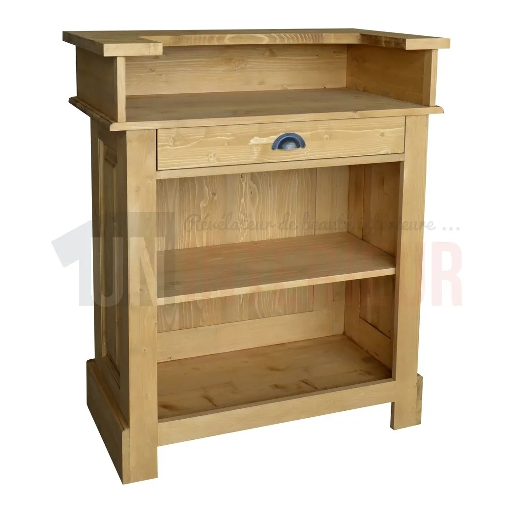 Meuble bar bistrot en pin massif 90cm - Chester