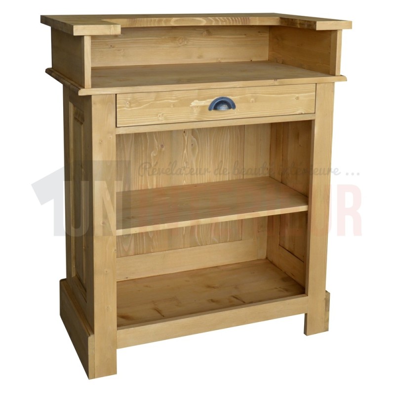 Meuble bar bistrot en pin massif 90cm - Chester