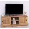 Meuble TV en chêne massif 2 portes coulissantes - Gordon