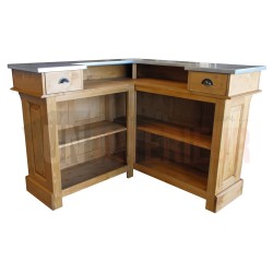 Bar d'angle 140cm x 140cm en pin massif - Chester