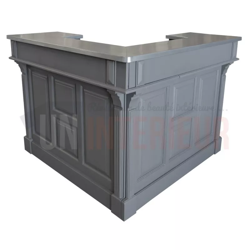 Bar d'angle 140cm x 140cm en pin massif - Chester