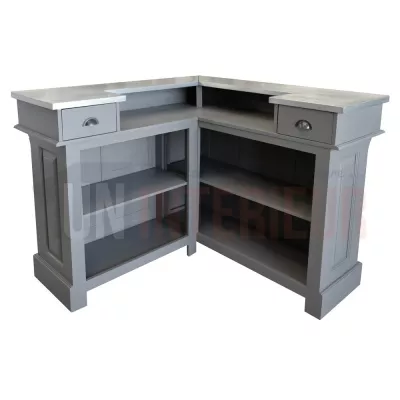 Bar d'angle 140cm x 140cm en pin massif - Chester