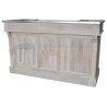 Bar chêne massif avec plateau zinc ou chêne 160cm - Chester