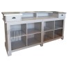 Grand comptoir de bar de 240cm en pin massif - Chester