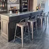 Grand comptoir de bar professionnel en pin massif 360cm - Chester