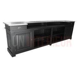 Grand comptoir de bar professionnel en pin massif 360cm - Chester