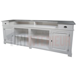 Grand comptoir de bar professionnel en pin massif 360cm - Chester