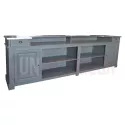 Grand comptoir de bar professionnel en pin massif 360cm - Chester