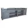 Grand comptoir de bar professionnel en pin massif 360cm - Chester
