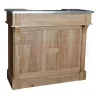 Comptoir de bar en chêne massif et zinc 140cm - Chester
