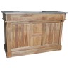 Meuble bar zinc en chêne massif 180cm - Chester