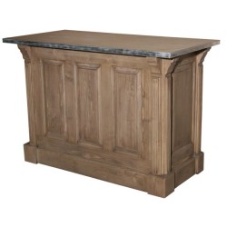 Comptoir de cuisine en pin massif 140cm (95cm de haut) - Chester