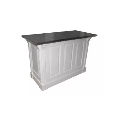 Comptoir de cuisine ou de caisse en pin massif 140cm (107cm de haut) - Chester