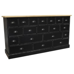 Grand meuble de mercerie en pin massif, 19 tiroirs - James