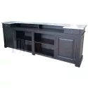 Grand comptoir de bar en pin massif de 300cm de large - Chester