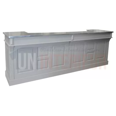 Grand comptoir de bar en pin massif de 300cm de large - Chester