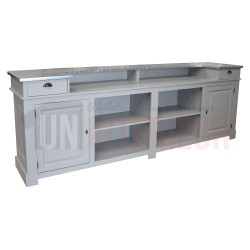 Grand comptoir de bar en pin massif de 300cm de large - Chester