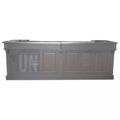 Grand comptoir de bar en pin massif de 300cm de large - Chester