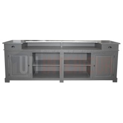 Grand comptoir de bar en pin massif de 300cm de large - Chester