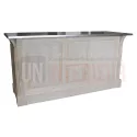 Comptoir en pin massif 190cm passe-plat (95cm de haut) - Chester