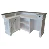 Comptoir de bar d'angle en pin massif 180cm x 140cm avec espace Frigo, retour à gauche - Chester