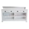 Meuble bar, caisse ou passe-plat 4 tiroirs en pin massif 180cm - Glasgow