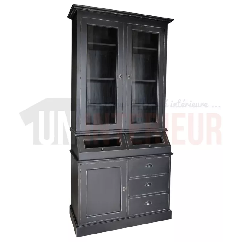 Scriban style Louis-Philippe en pin massif, secrétaire dos d'âne - Donkey