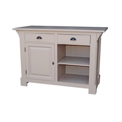 Comptoir de cuisine en pin massif 140cm (95cm de haut) - Chester